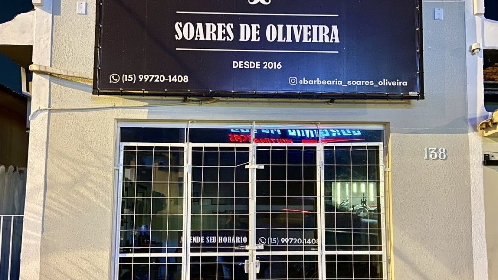 Fachada Barbearia Soares de Oliveira — Rua Miguel Dias, 138, Vila Albertina